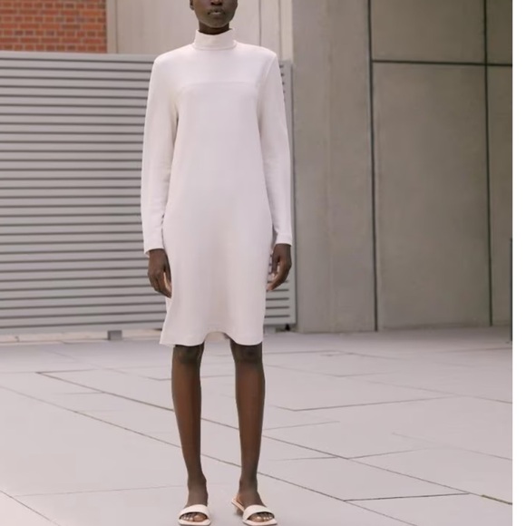 MAXMARA LEISURE Label-cut Trento Jersey Turtleneck Long Sleeve Dress.Size: S New - Picture 6 of 16